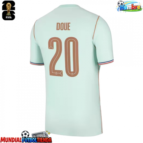 Camiseta Francia Desire Doue #20 Segunda Equipación Replica Mundial 2026 mangas cortas